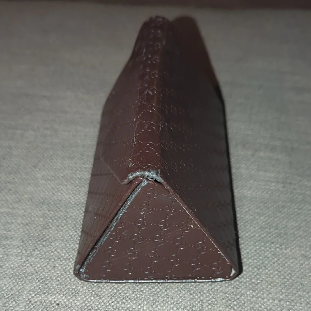 Gucci Dark Brown Embossed Sunglass Case